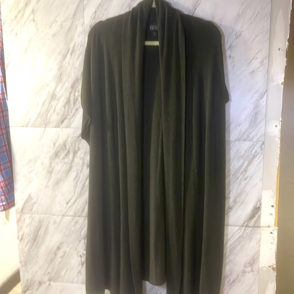 Eileen Fisher size large woman's olive green Open Front Cardigan - Picture 1 of 12